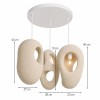 Suspensie Ganja, metal, EPS, aspect piatra, bej, 3XE27, D.49 cm, MILD000236-BG