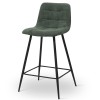Scaun bar Berlin, metal, material reiat, verde, H.95 cm, MIFU000035-GR