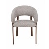 Scaun dining Rauma, metal, poliester, bej, H.79 cm,  MIFU000289-SD