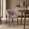 Scaun dining Rauma, metal, poliester, bej, H.79 cm,  MIFU000289-SD