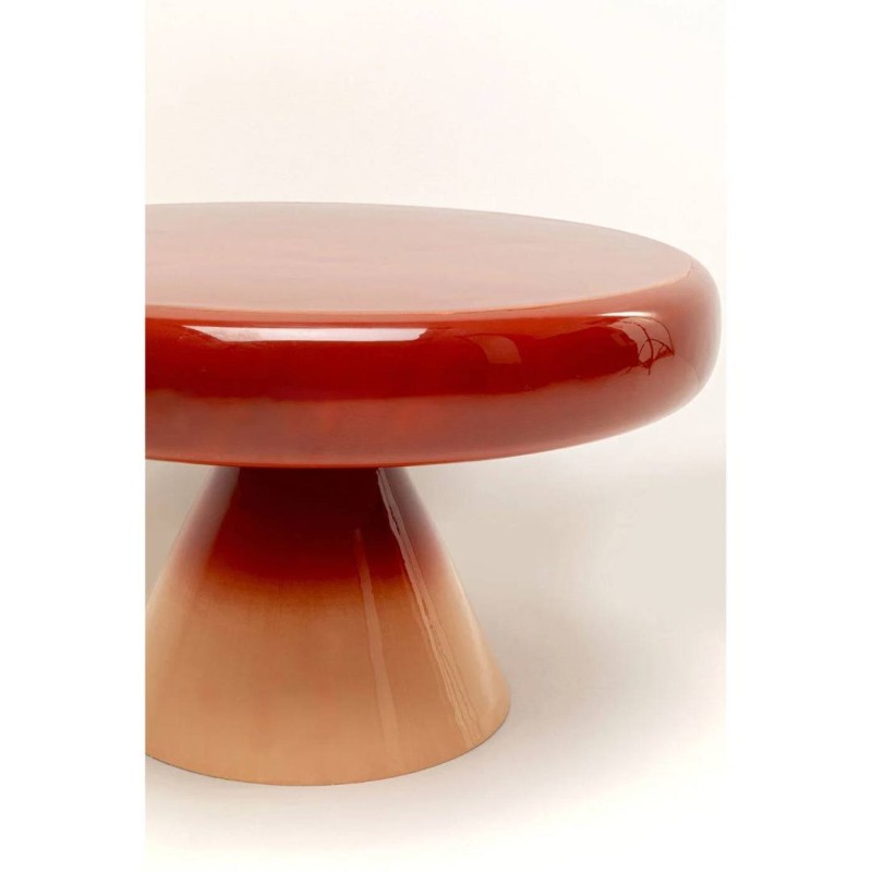 Masuta de cafea Rici, metal, maro/portocaliu, D.60 cm, 70367
