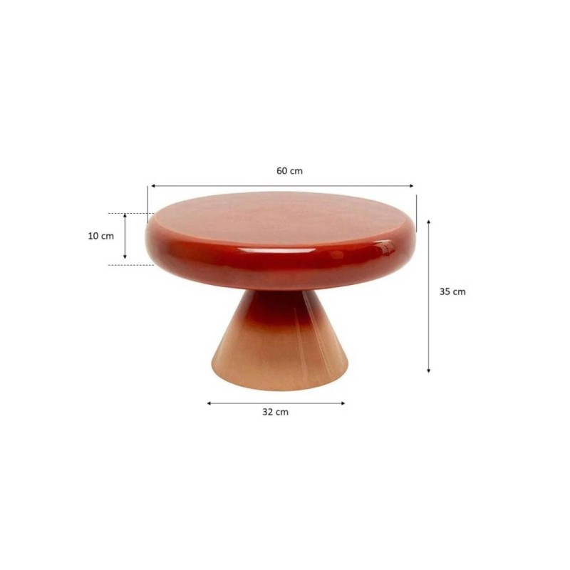 Masuta de cafea Rici, metal, maro/portocaliu, D.60 cm, 70367