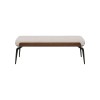 Bancheta Marc, metal, poliester, bej, L.140 cm, 70528
