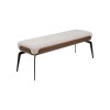 Bancheta Marc, metal, poliester, bej, L.140 cm, 70528