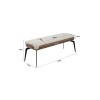 Bancheta Marc, metal, poliester, bej, L.140 cm, 70528