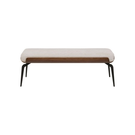 Bancheta Marc, metal, poliester, bej, L.140 cm, 70528