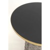 Masuta laterala Lola, metal, sticla, gri/aurie, D.50 cm, 70647