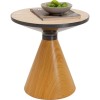 Masuta laterala Cono, metal, MDF, ceramica, natural, D.50 cm, 70658