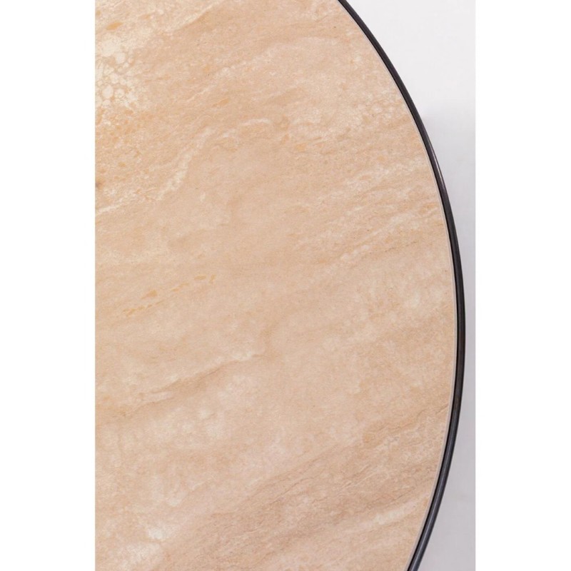 Masuta laterala Cono, metal, MDF, ceramica, natural, D.50 cm, 70658