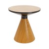 Masuta laterala Cono, metal, MDF, ceramica, natural, D.50 cm, 70658