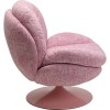 Fotoliu rotativ Cosy, metal, poliester, roz, H.84 cm, 70669