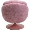 Fotoliu rotativ Cosy, metal, poliester, roz, H.84 cm, 70669