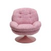 Fotoliu rotativ Cosy, metal, poliester, roz, H.84 cm, 70669