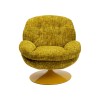 Fotoliu rotativ Cosy, metal, poliester, galben, H.84 cm, 70678