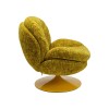 Fotoliu rotativ Cosy, metal, poliester, galben, H.84 cm, 70678