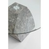 Masuta de cafea Rocky, metal, sticla securizata, gri, D.90 cm, 70702