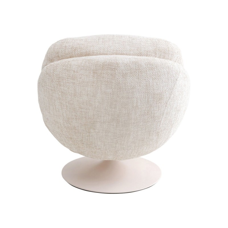 Fotoliu rotativ Cosy, metal, poliester, bej, H.84 cm, 70800
