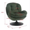 Fotoliu rotativ Cosy, metal, poliester, roz, H.84 cm, 70669