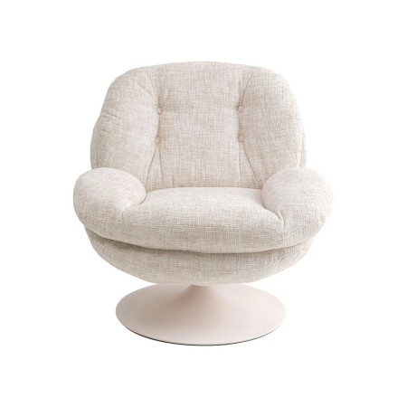 Fotoliu rotativ Cosy, metal, poliester, bej, H.84 cm, 70800