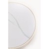 Masuta laterala Vegas, metal, MDF, ceramica, alb/bej, D.47 cm, 70806