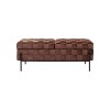 Bancheta Weave Mocca, metal, poliester, maro, L.121 cm, 70931