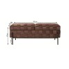 Bancheta Weave Mocca, metal, poliester, maro, L.121 cm, 70931