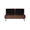 Bancheta Weave Mocca, metal, poliester, maro, L.121 cm, 70931
