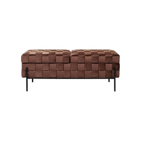Bancheta Weave Mocca, metal, poliester, maro, L.121 cm, 70931