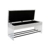 Bancheta Inside, metal, MDF, plastic, poliester, alb, L.103 cm, 70932