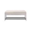 Bancheta Inside, metal, MDF, plastic, poliester, alb, L.103 cm, 70932