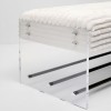 Bancheta Inside, metal, MDF, plastic, poliester, alb, L.103 cm, 70932