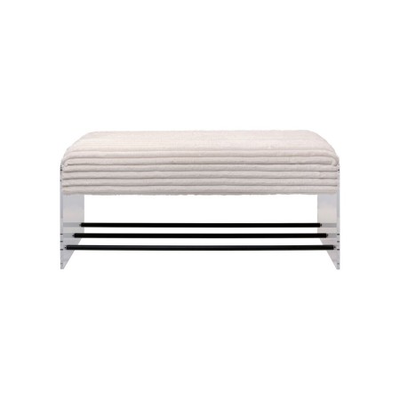 Bancheta Inside, metal, MDF, plastic, poliester, alb, L.103 cm, 70932