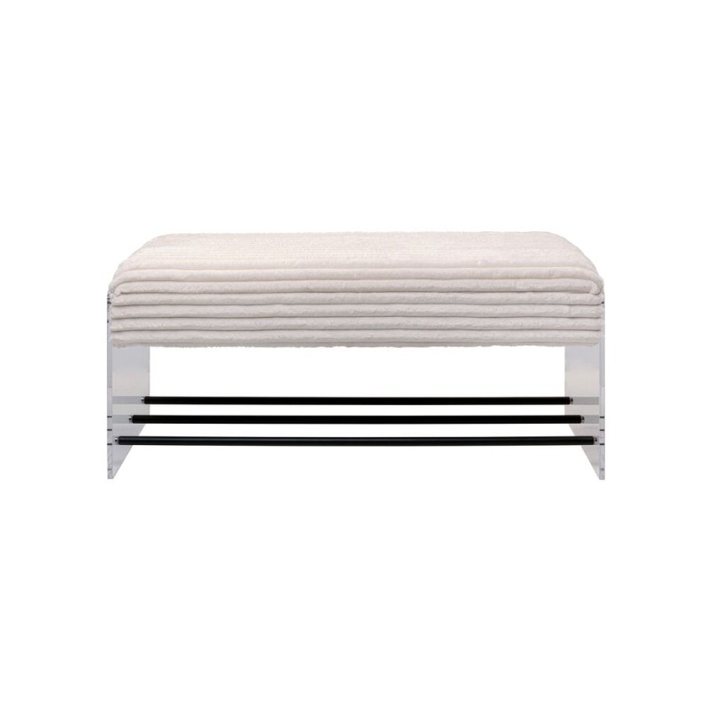 Bancheta Inside, metal, MDF, plastic, poliester, alb, L.103 cm, 70932