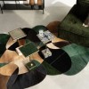 Masuta laterala Loco, metal, MDF, polirasina, verde/auriu, 25X25 cm, 71015