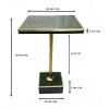 Masuta laterala Loco, metal, MDF, polirasina, verde/auriu, 25X25 cm, 71015