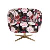 Fotoliu rotativ Peony Roses, metal, poliester, multicolor, H.70 cm, 71057