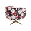 Fotoliu rotativ Peony Roses, metal, poliester, multicolor, H.70 cm, 71057