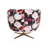 Fotoliu rotativ Peony Roses, metal, poliester, multicolor, H.70 cm, 71057