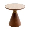 Masuta laterala Cono, metal, MDF, maro/bej, D.50 cm, 71333