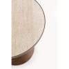 Masuta laterala Cono, metal, MDF, maro/bej, D.50 cm, 71333