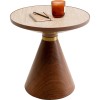 Masuta laterala Cono, metal, MDF, maro/bej, D.50 cm, 71333