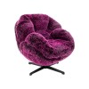 Fotoliu rotativ Cutie Purple, metal, poliester, violet, H.85 cm, 71573