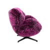 Fotoliu rotativ Cutie Purple, metal, poliester, violet, H.85 cm, 71573