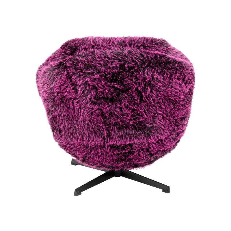 Fotoliu rotativ Cutie Purple, metal, poliester, violet, H.85 cm, 71573