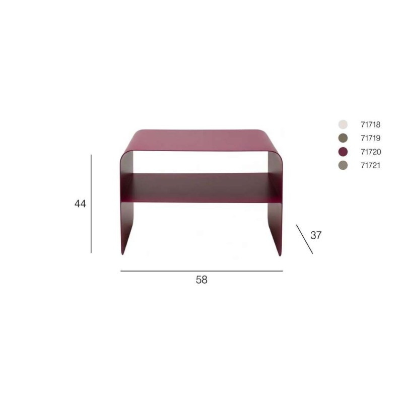 Masuta de cafea Lounge, metal, taupe, L.58 cm, 71719