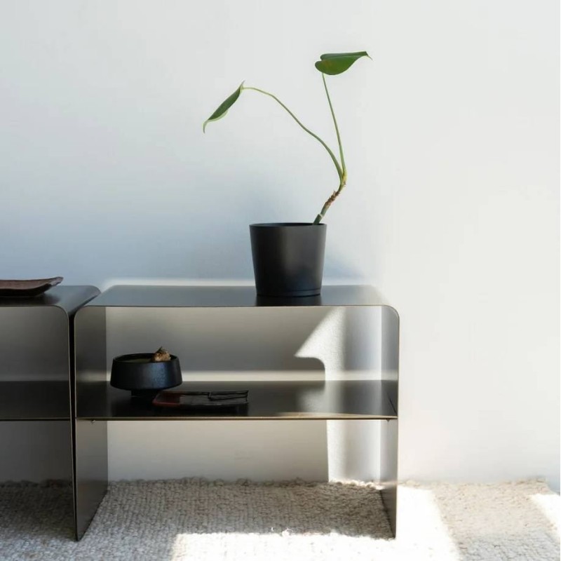 Masuta de cafea Lounge, metal, bronz inchis, L.58 cm, 71721