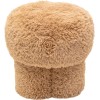 Taburet Softie, MDF, spuma, poliester, taupe, D.49 cm, 71791
