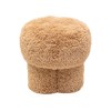 Taburet Softie, MDF, spuma, poliester, taupe, D.49 cm, 71791