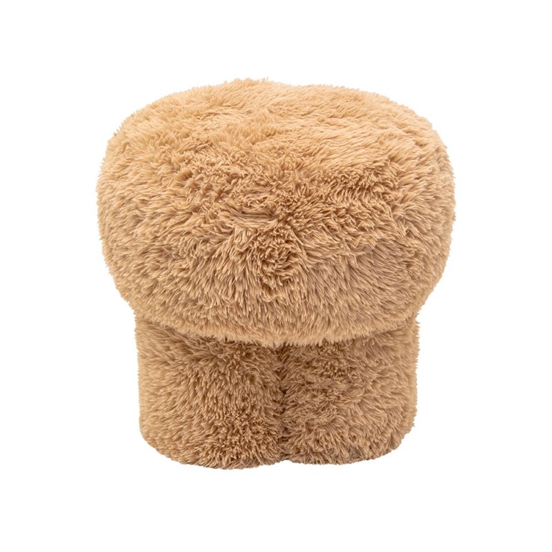 Taburet Softie, MDF, spuma, poliester, taupe, D.49 cm, 71791