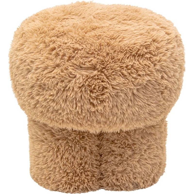 Taburet Softie, MDF, spuma, poliester, taupe, D.49 cm, 71791